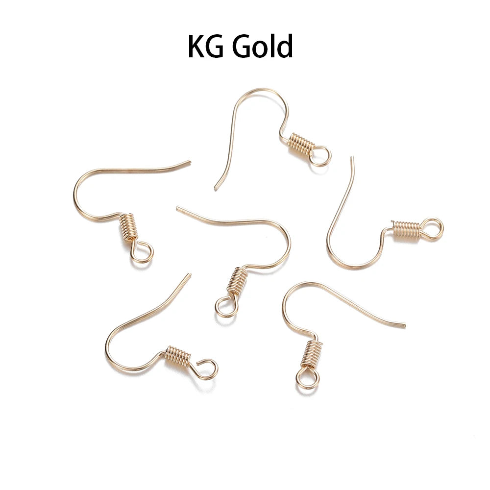 100pcs Iron Bead Charms Earring Hooks Set DIY Jewelry Making Supplies
