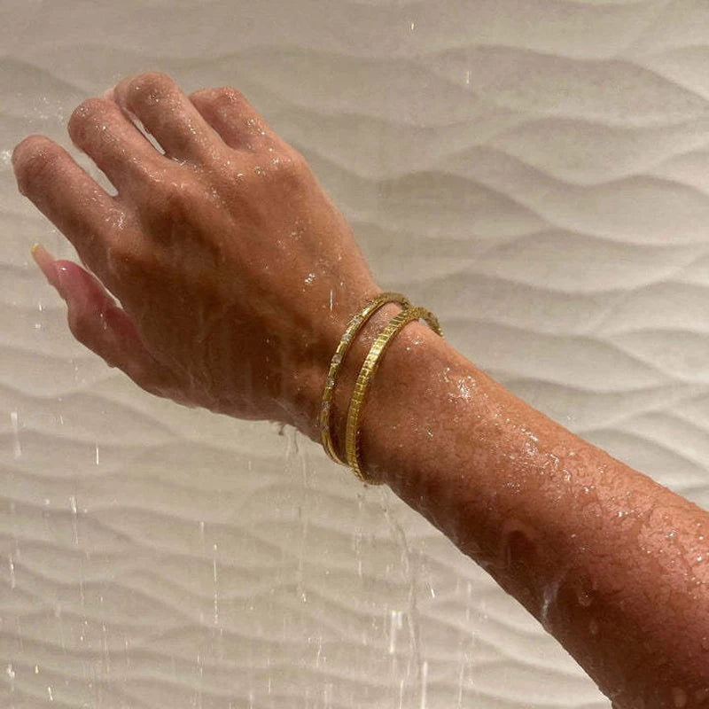 Punk Gold Bangles Stainless Steel Bracelets Bohemian Trendy Unisex