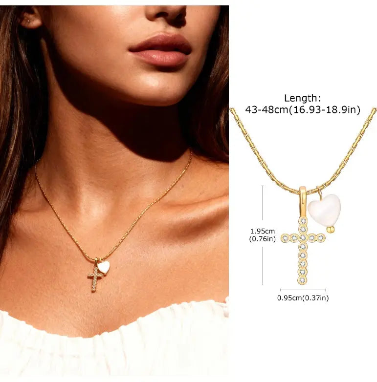 Sliding Water Droplet Pendant Necklace Gold Stainless Steel Waterproof