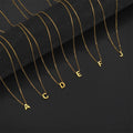 Elegant A-Z Initial Necklace Stainless Steel Alphabet Pendant for Women