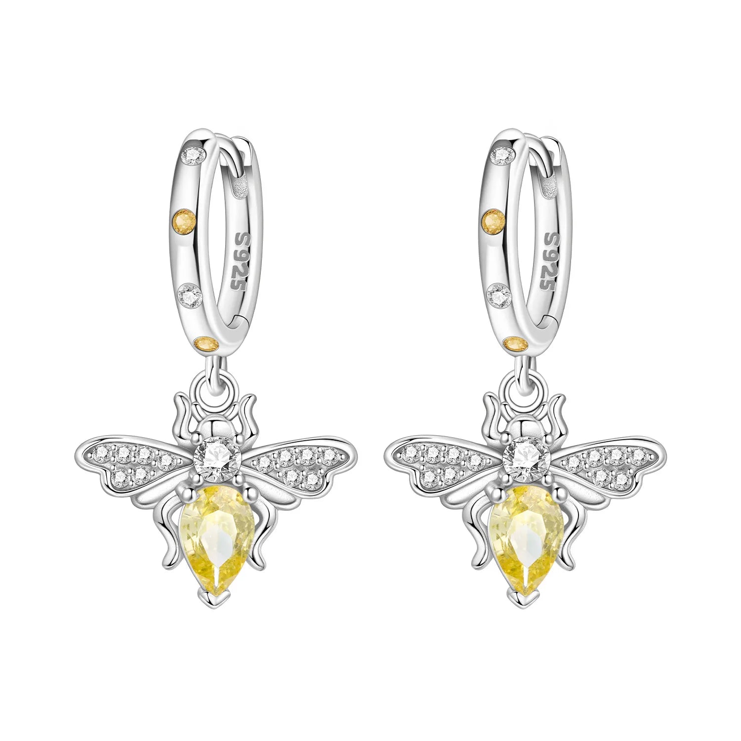 Elegant Gold Hoop Earrings 925 Silver Temperament Women