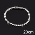 Modern 4mm Tennis Bracelet Stainless Steel Zircon Luxury Design