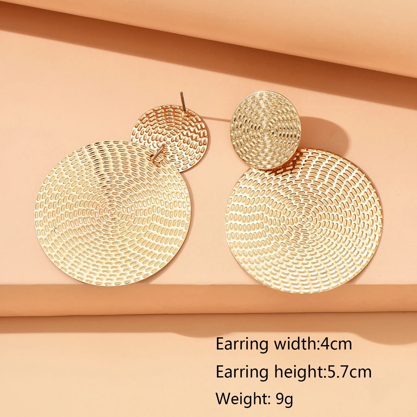 Bohemian Geometric Round Earrings Metal Trendy Wedding Women