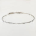 Delicate 2mm CZ Cluster Tennis Bracelet Adjustable Sizes Jewelry