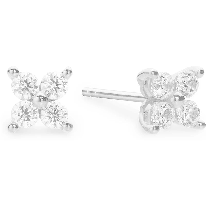 Star Stud Earrings 14K Gold Plated Rhinestone Hypoallergenic Women