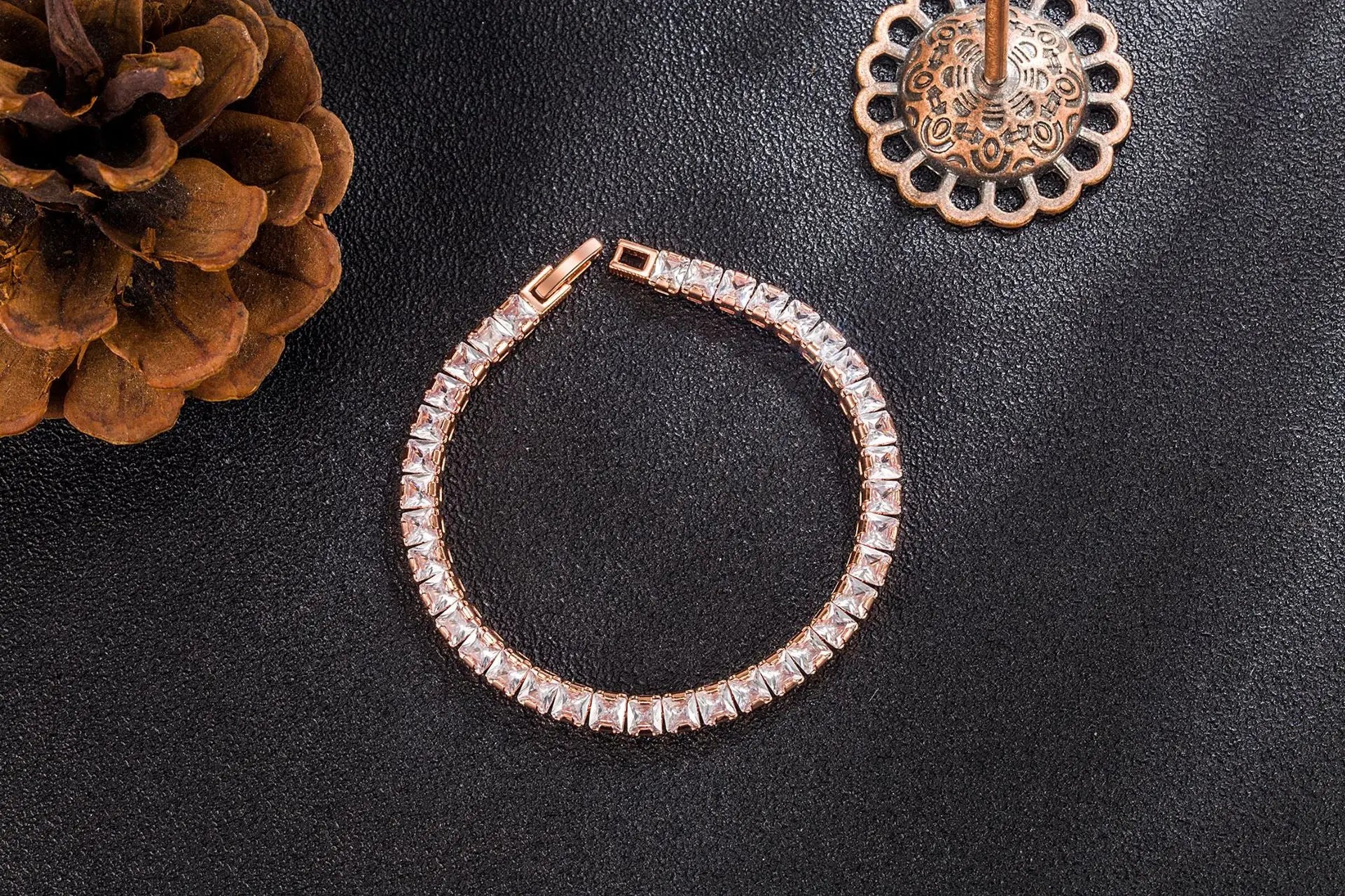 Elegant Moissanite Bracelet 18K Gold 925 Silver Women Jewelry