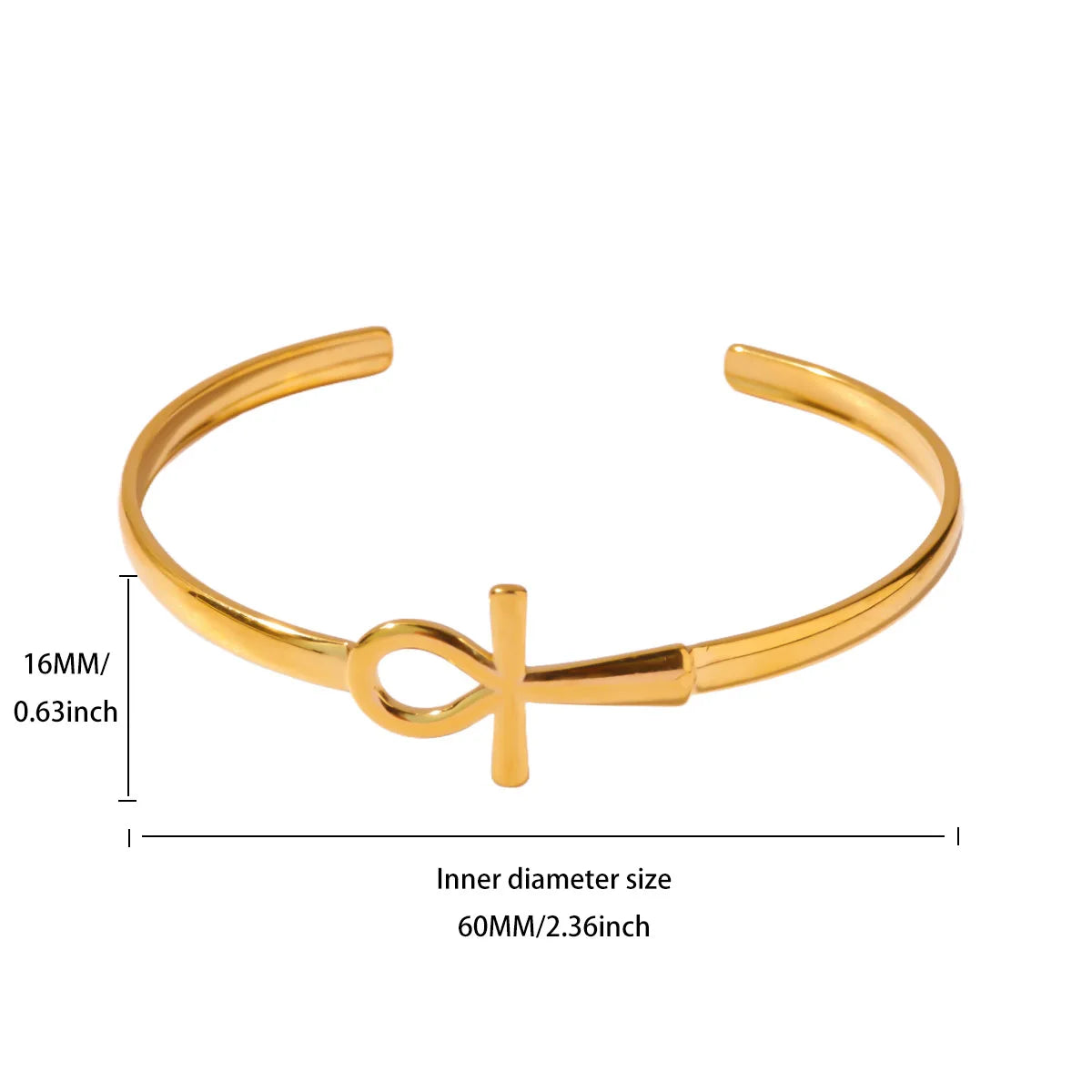 Gold Flower Cuff Bracelet Stainless Steel Floral Bangle for Women