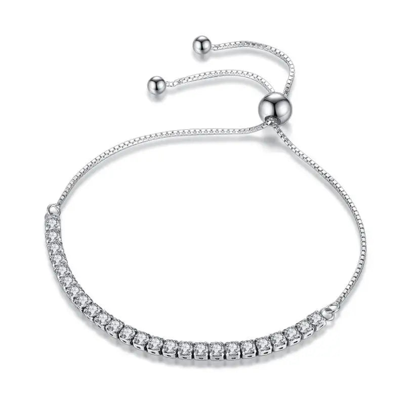 Elegant Moissanite Bracelet 18K Gold 925 Silver Women Jewelry