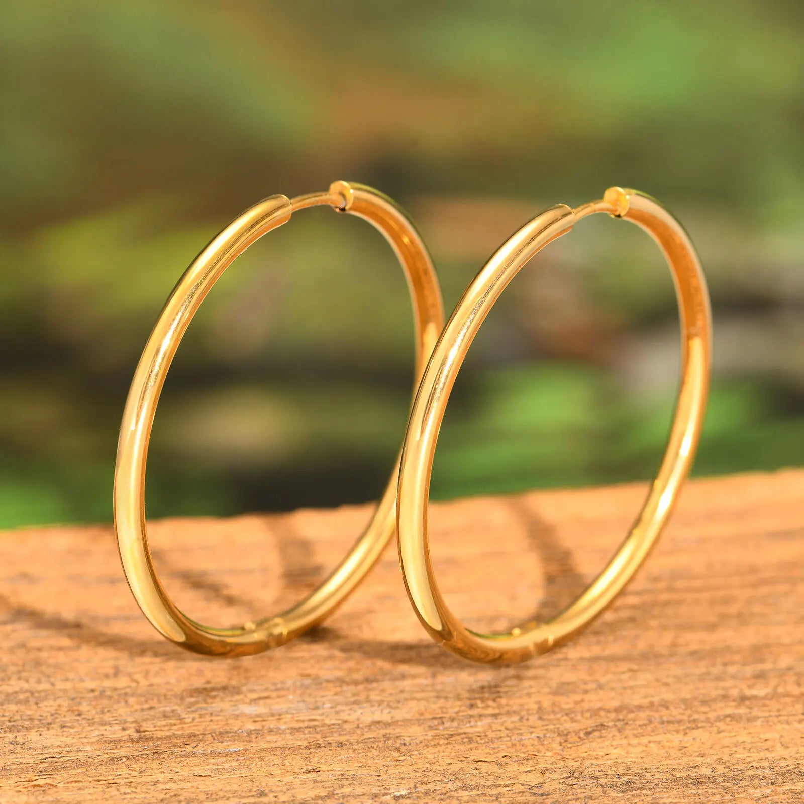 Stainless Steel Hoop Earrings 20-40mm Sizes Women Jewelry