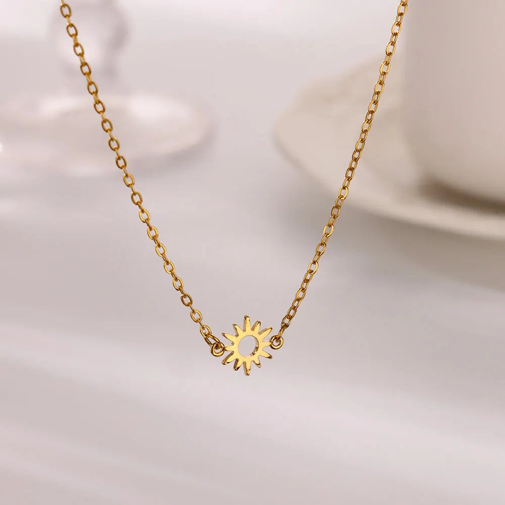 Stylish Layered Heart Necklace 316L Steel Goth Choker for Women