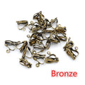 50pcs Plated Ear Clips 6 Colors DIY Earrings Findings Jewelry Parts
