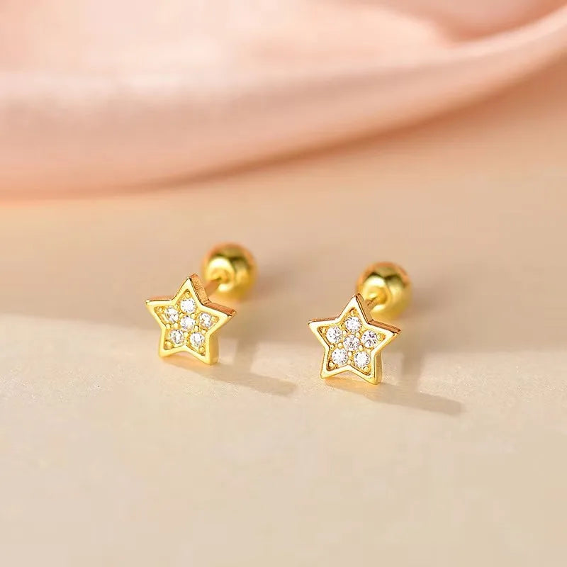 Minimalist Heart Stud Earrings Hypoallergenic Women