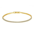 Minimalist Sterling Silver Tennis Bracelet Adjustable Zircon Design