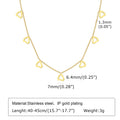 Minimalist Heart Chain Necklace Stackable Women Jewelry