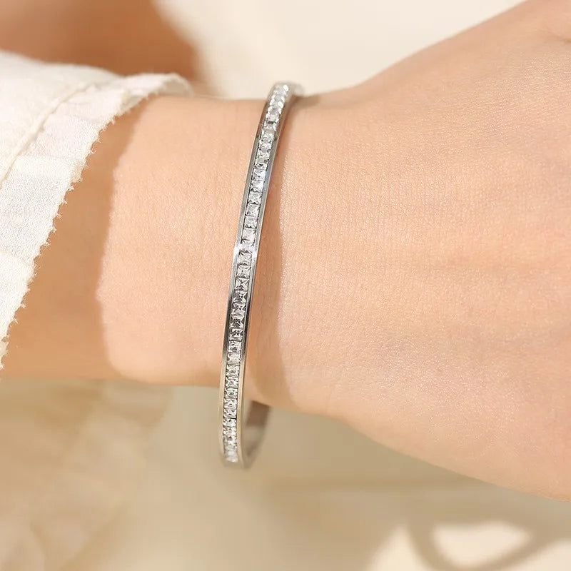 Roman Numerals Bracelet Stainless Steel Luxury Fashion Women Jewelry