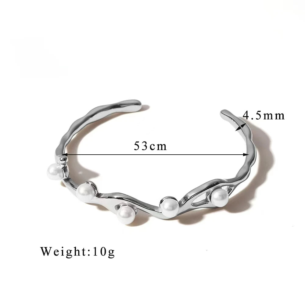 Punk Gold Bangles Stainless Steel Bracelets Bohemian Trendy Unisex