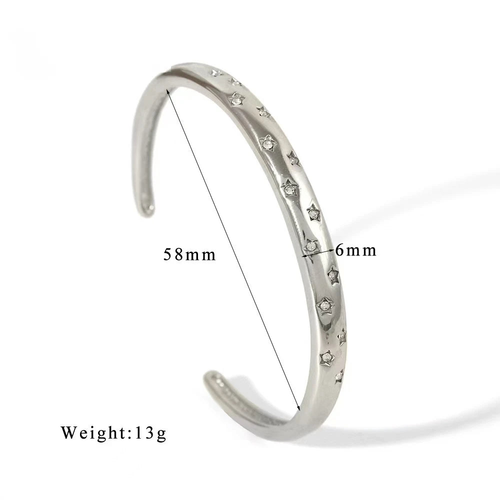 Punk Gold Bangles Stainless Steel Bracelets Bohemian Trendy Unisex