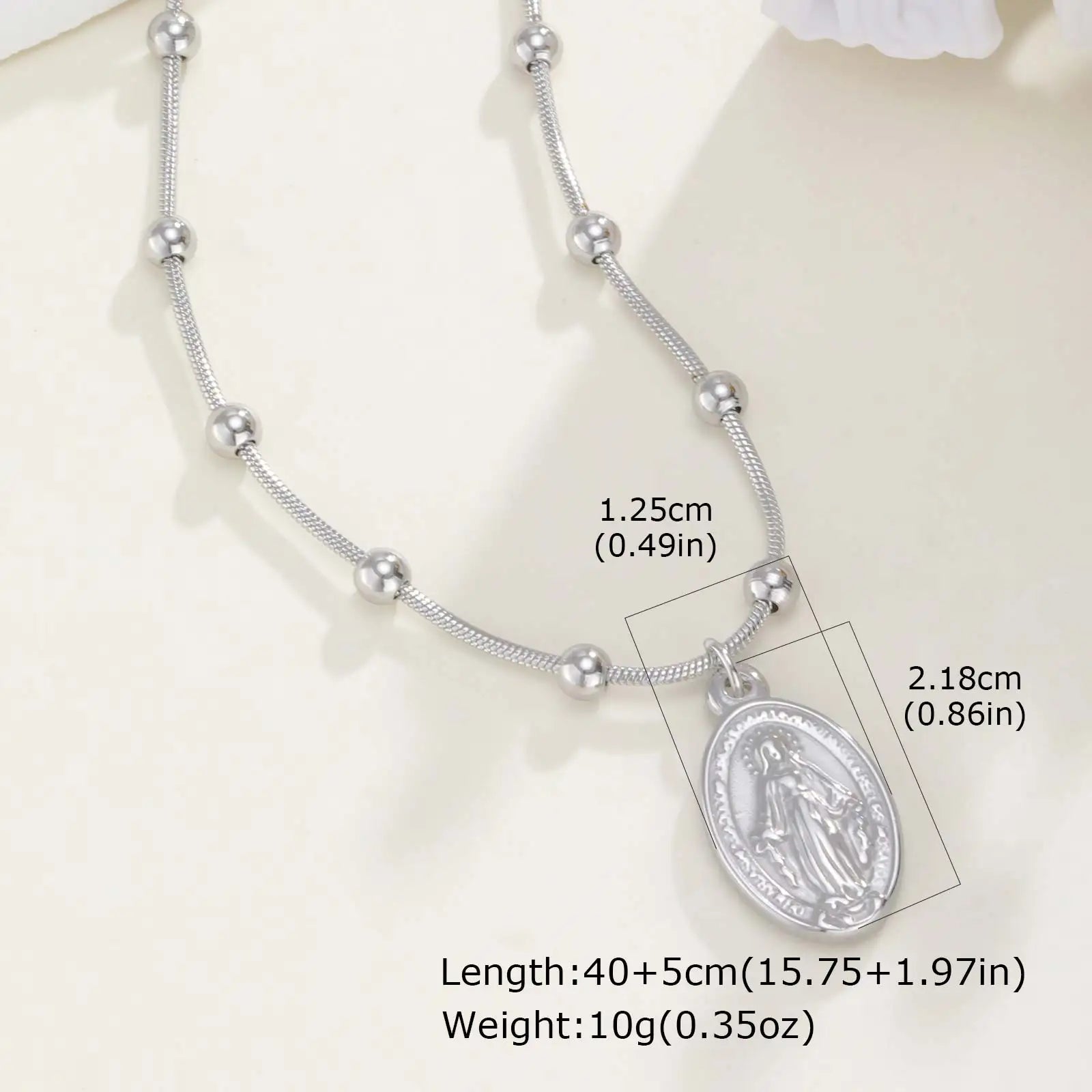 Prayer Necklace Virgin Mary Pendant Women Faith Jewelry