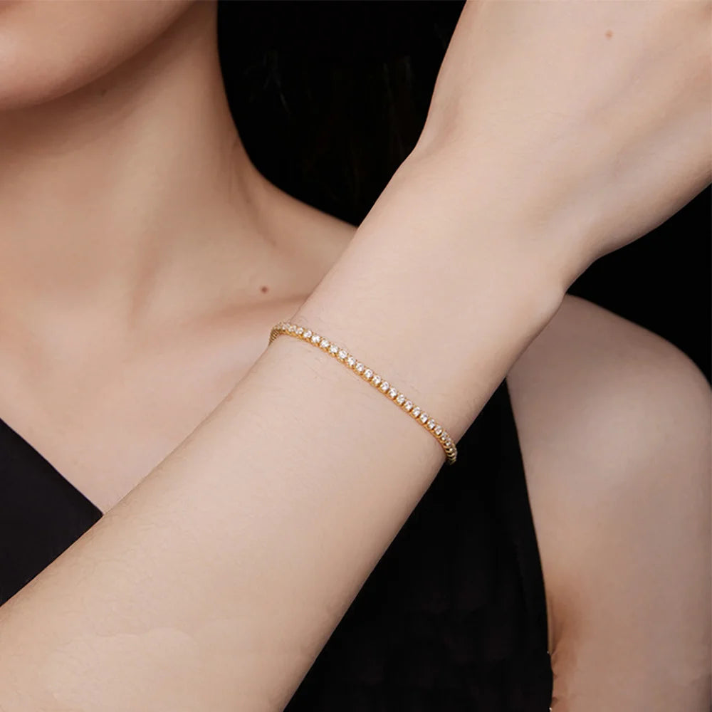Bold Iced Out Necklace Bracelet Set Stainless Steel Women