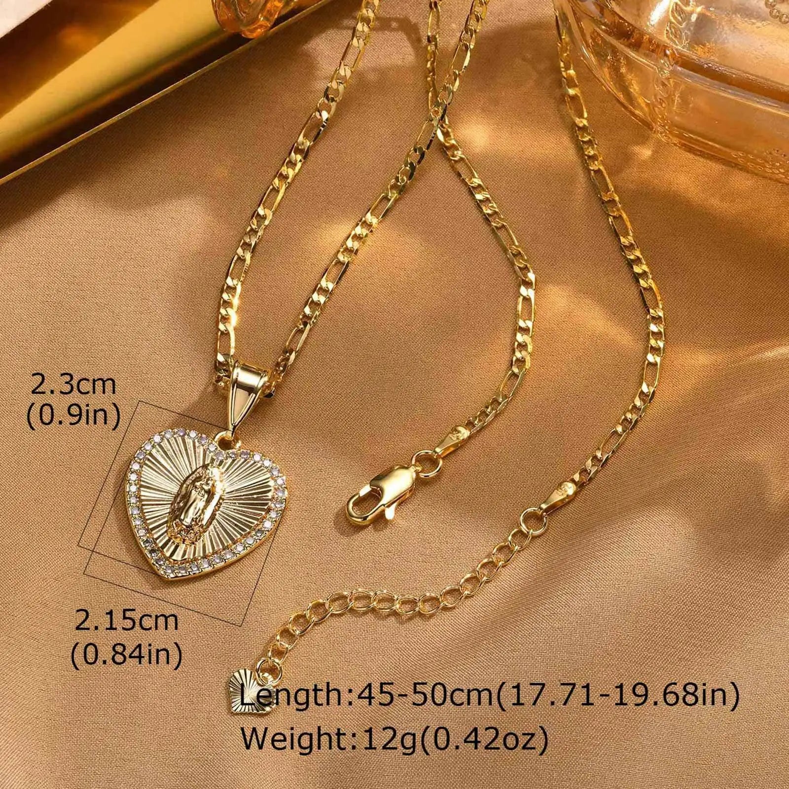 Prayer Necklace Virgin Mary Pendant Women Faith Jewelry
