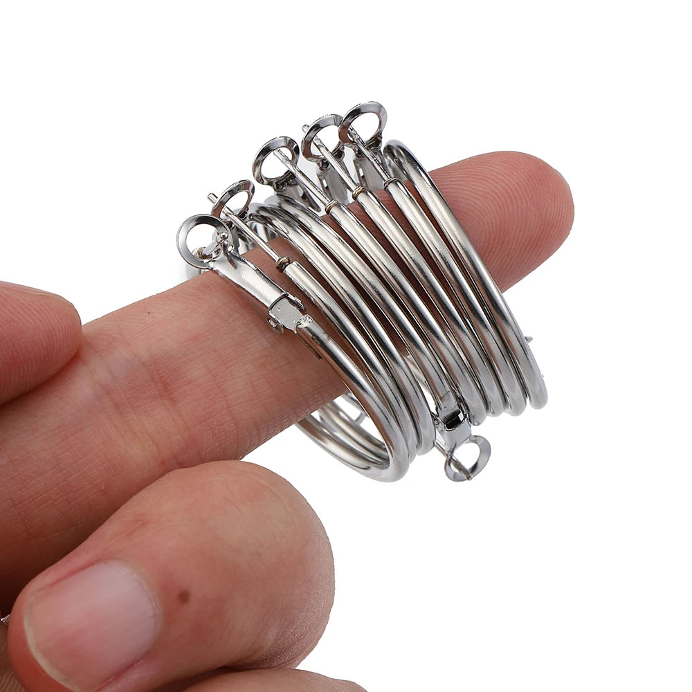 10pcs Stainless Steel Hoop Earrings Gold Big Circle DIY Accessories