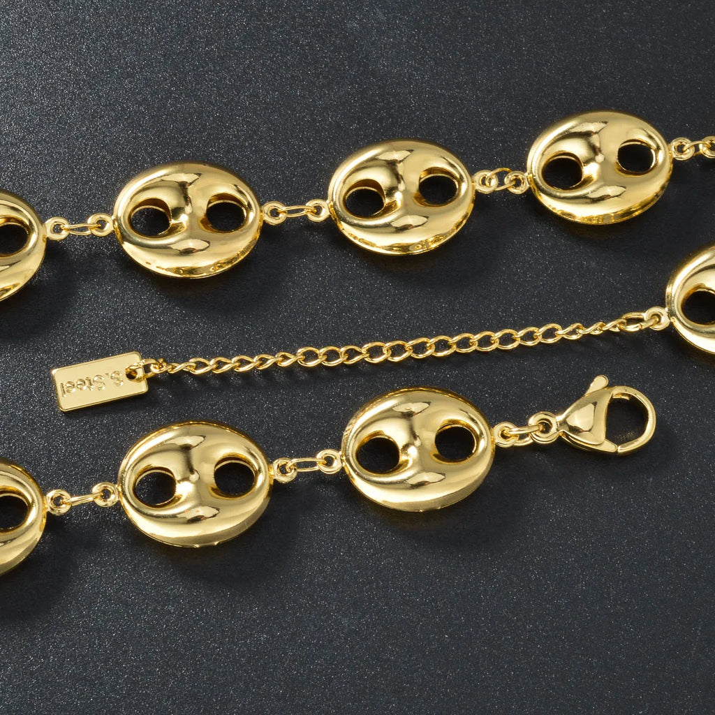 5mm Cuban Link Chain Necklace Stainless Steel Gold Silver Unisex