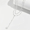 Elegant Double Layer Imitation Pearl Necklace Summer Beach Style