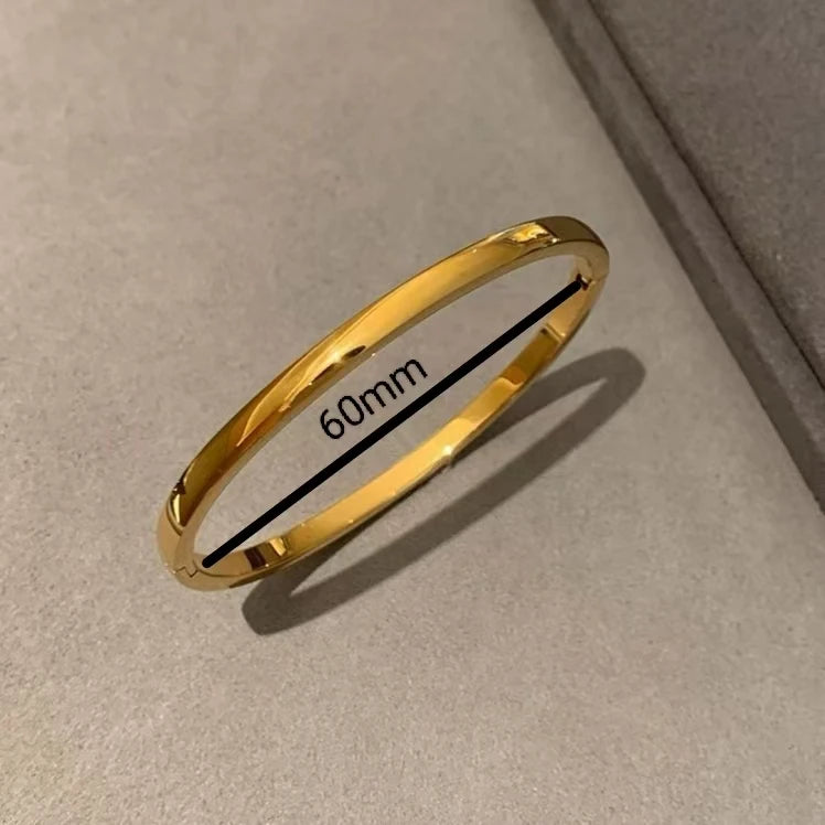 Punk Gold Bangles Stainless Steel Bracelets Bohemian Trendy Unisex