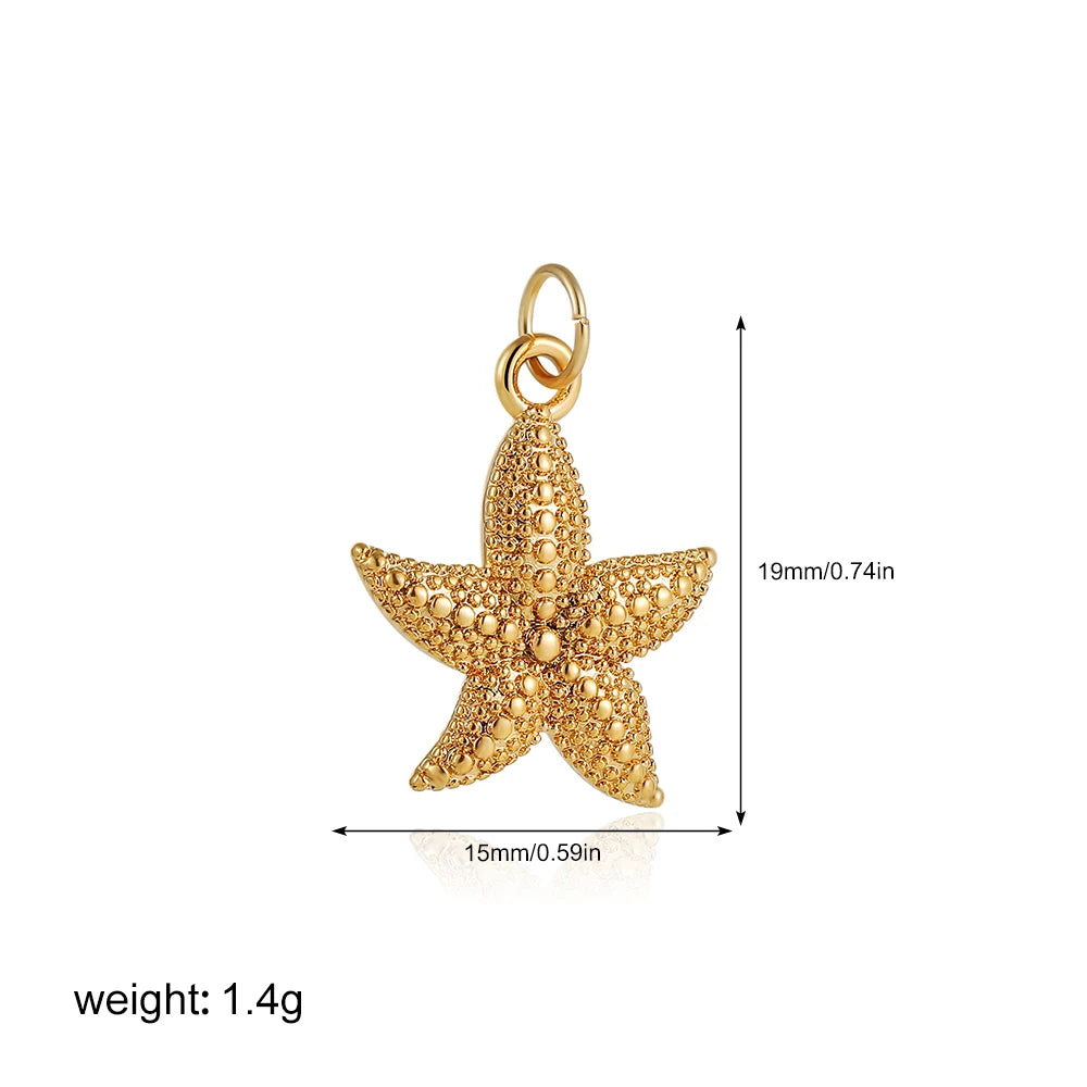 Gold Moon Star Sun Evil Eye Charms Stainless Steel DIY Jewelry