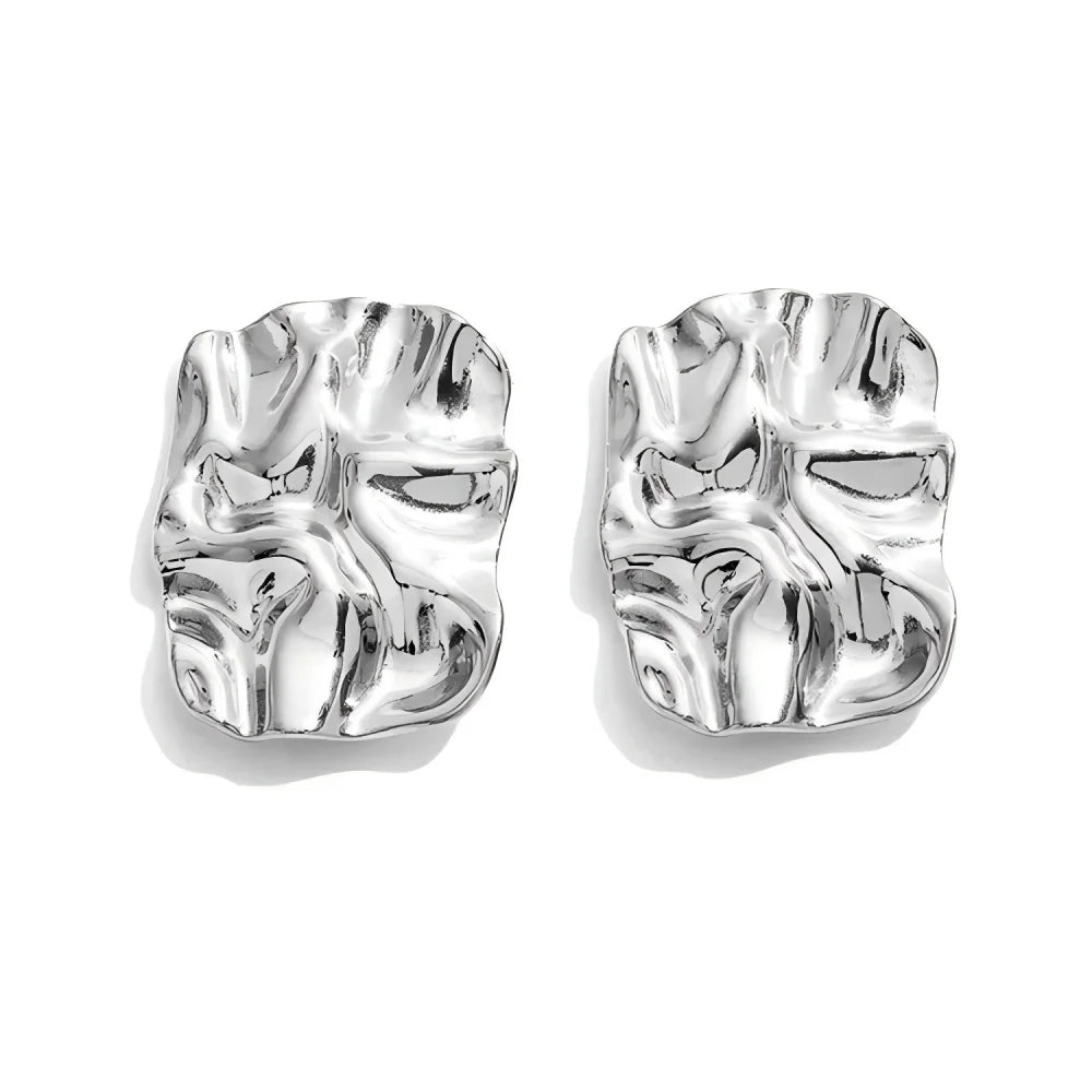 Minimalist Square Earrings Irregular Design Women Jewelry