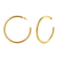 Chunky Gold Hoop Earrings Waterproof Stainless Steel 25-63mm Women