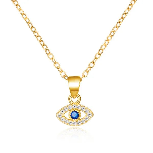 Gold Zircon Blue Evil Eye Bracelet Adjustable Lucky Women Jewelry