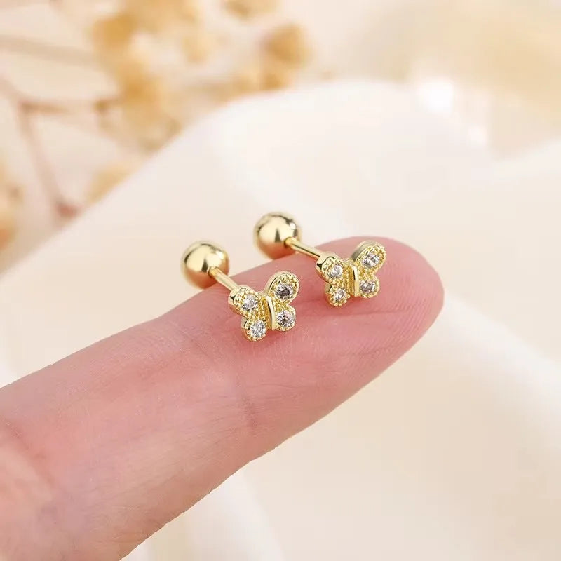Minimalist Heart Stud Earrings Hypoallergenic Women