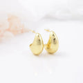 Minimalist Water Drop Bean Earrings 925 Silver Needle Luxury Women