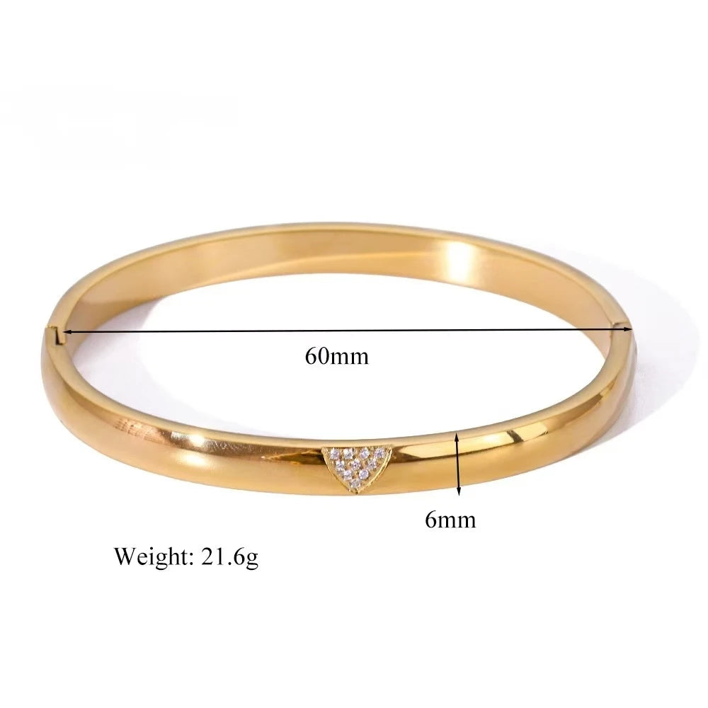 Punk Gold Bangles Stainless Steel Bracelets Bohemian Trendy Unisex