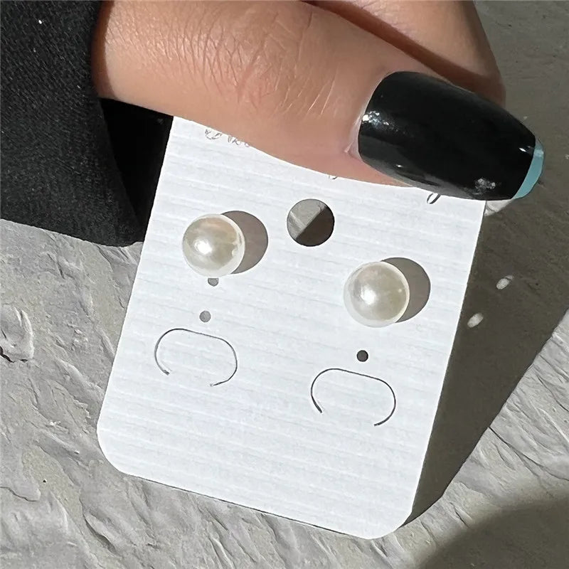 Bohemian Pearl Earrings Set 12 Pairs Geometric Women Jewelry