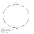 Minimalist Snake Chain Necklace Knotted Gold Women Jewelry
