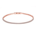 Elegant 925 Silver Bracelet 2mm Zirconia Classic Women Jewelry