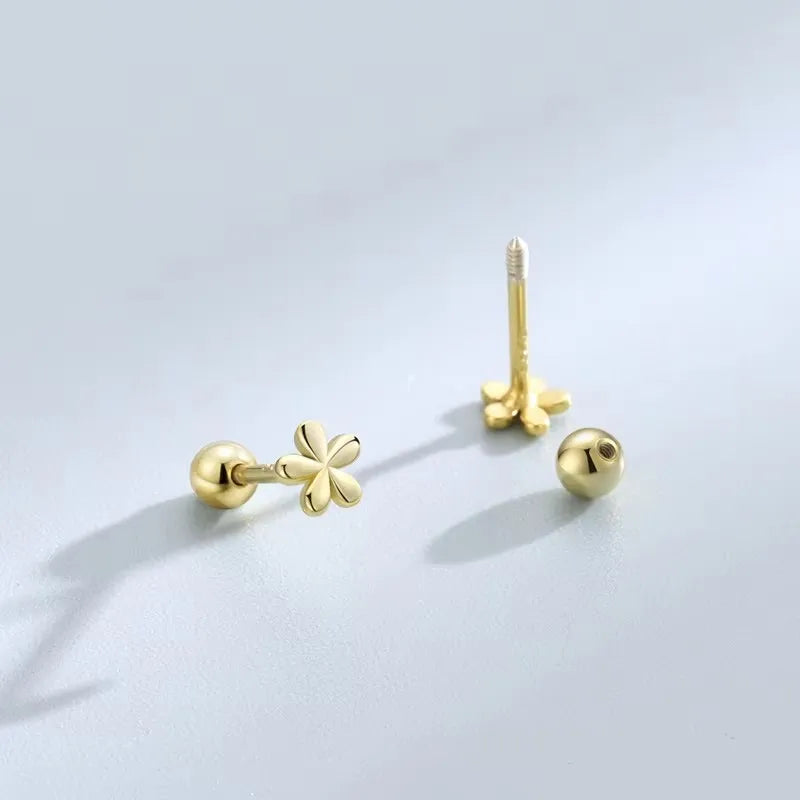 Minimalist Heart Stud Earrings Hypoallergenic Women