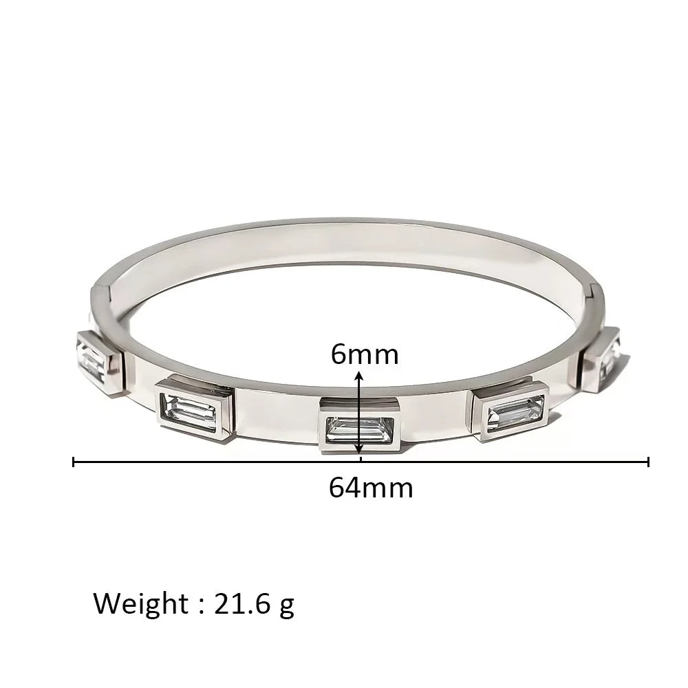 Punk Gold Bangles Stainless Steel Bracelets Bohemian Trendy Unisex