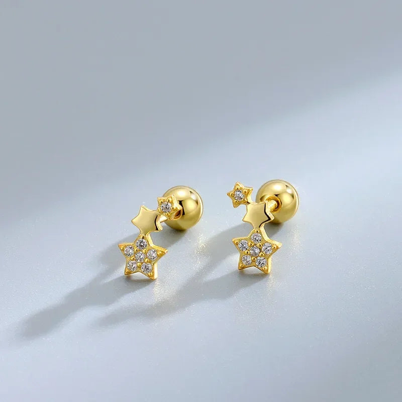 Minimalist Heart Stud Earrings Hypoallergenic Women