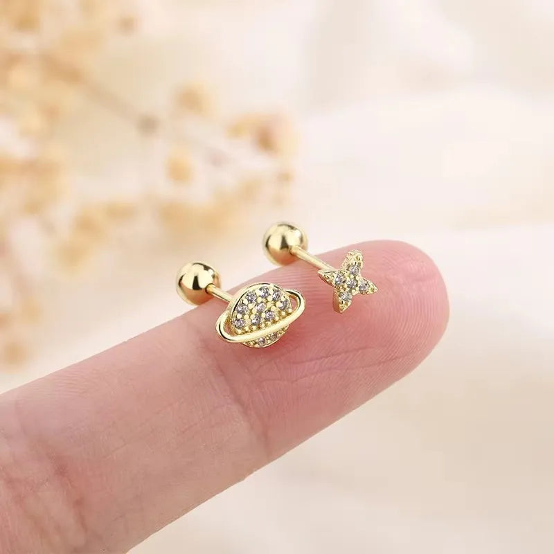 Minimalist Heart Stud Earrings Hypoallergenic Women