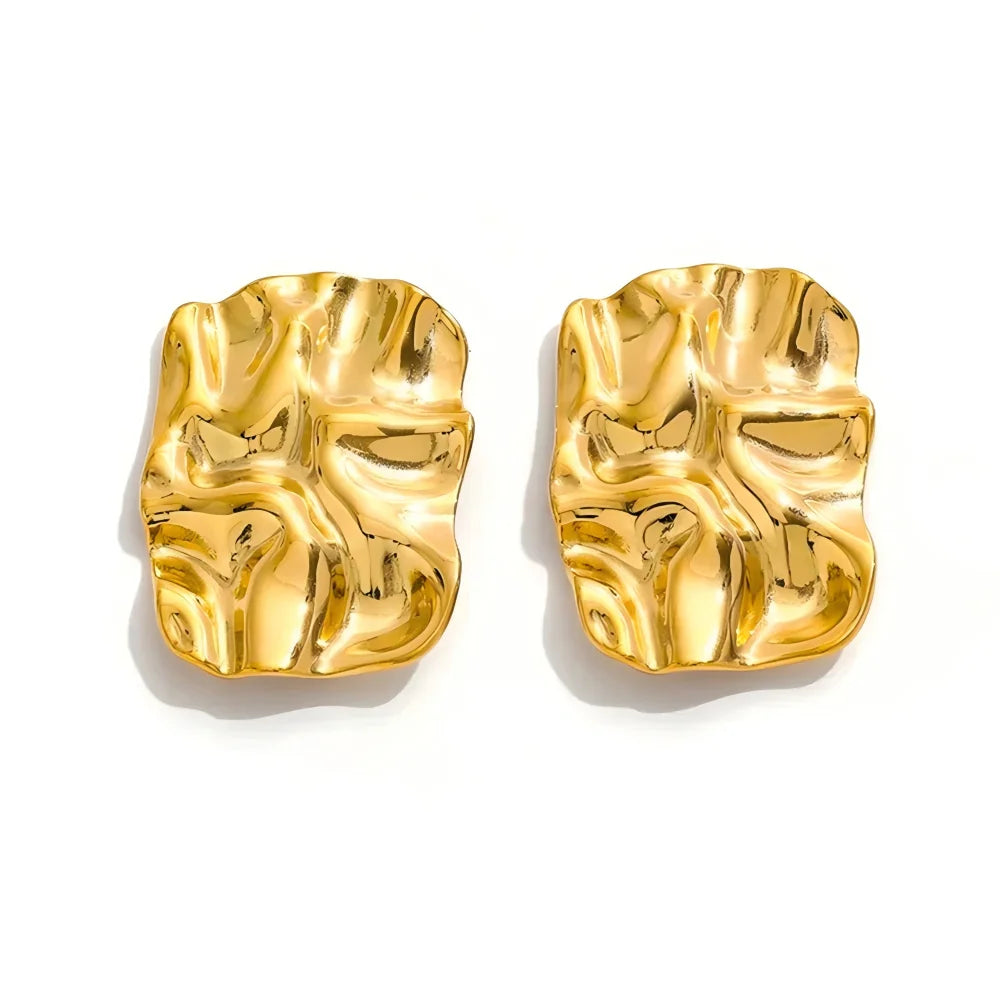 Minimalist Square Earrings Irregular Design Women Jewelry