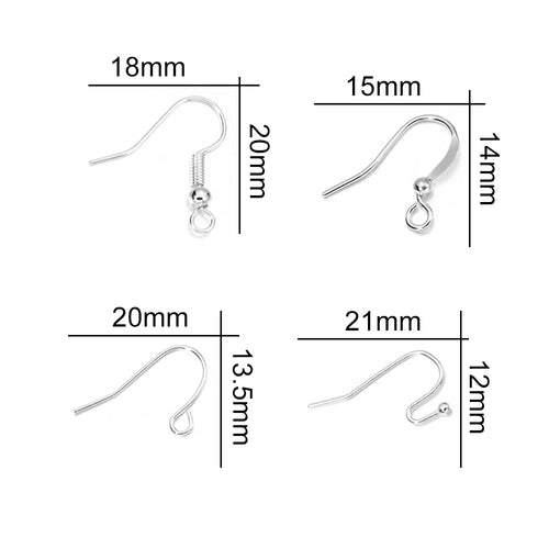 100pcs Iron Bead Charms Earring Hooks Set DIY Jewelry Making Supplies