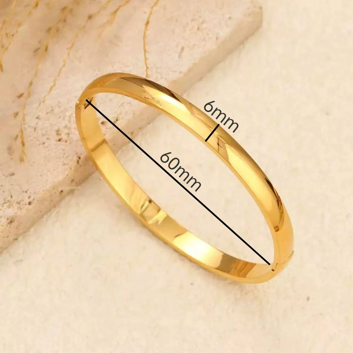 Punk Gold Bangles Stainless Steel Bracelets Bohemian Trendy Unisex
