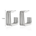 Elegant Square Earrings Gold Color Stainless Steel Stud Jewelry