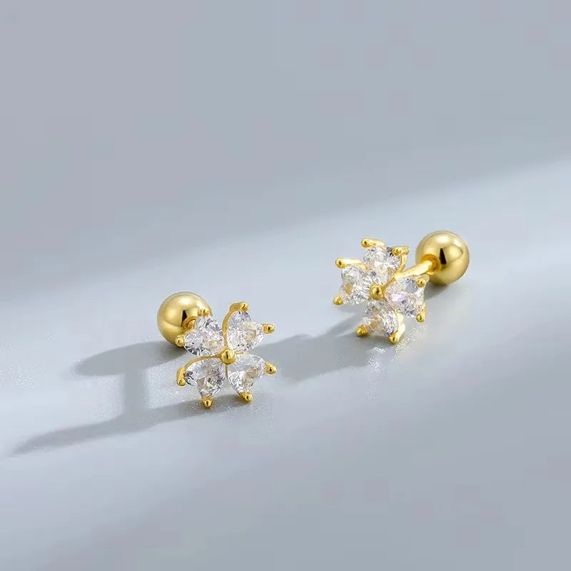 Minimalist Heart Stud Earrings Hypoallergenic Women