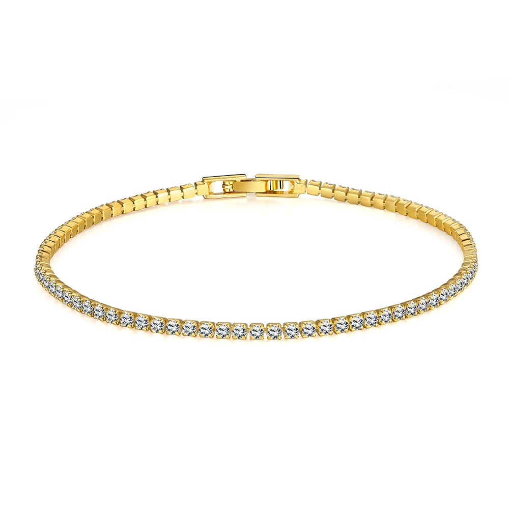 Elegant Moissanite Bracelet 18K Gold 925 Silver Women Jewelry