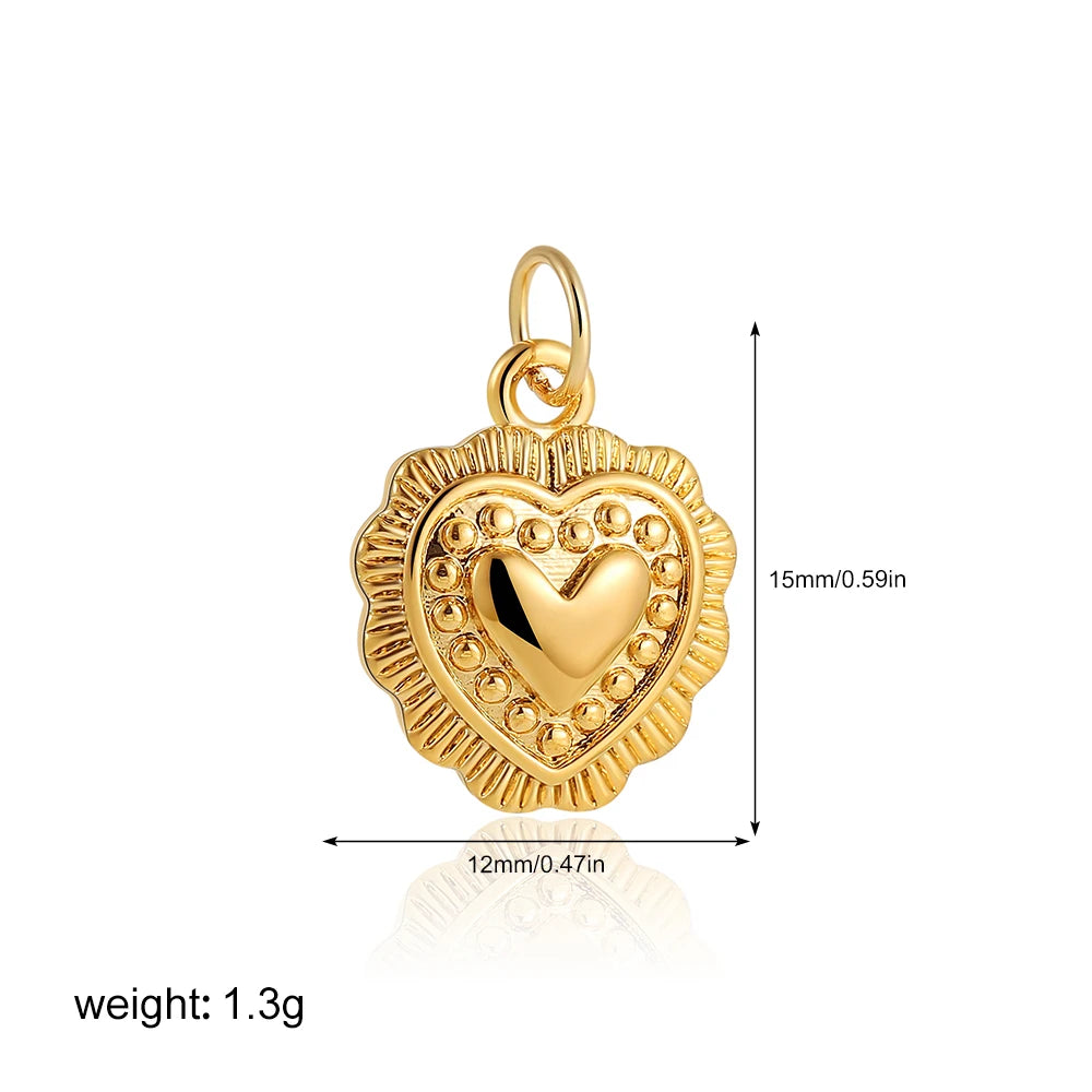 Gold Moon Star Sun Evil Eye Charms Stainless Steel DIY Jewelry