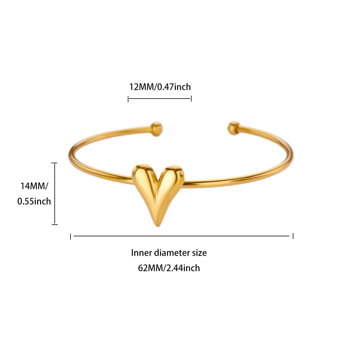 Gold Flower Cuff Bracelet Stainless Steel Floral Bangle for Women
